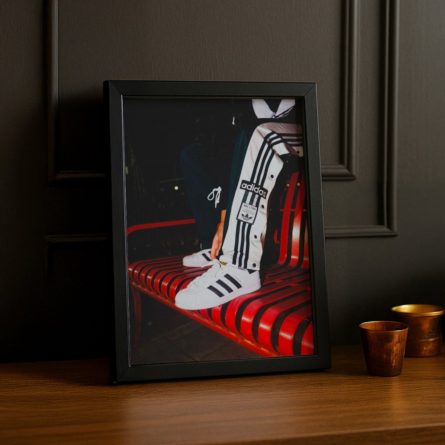 Cadre photo Adidas - 3 Bandes Rouge