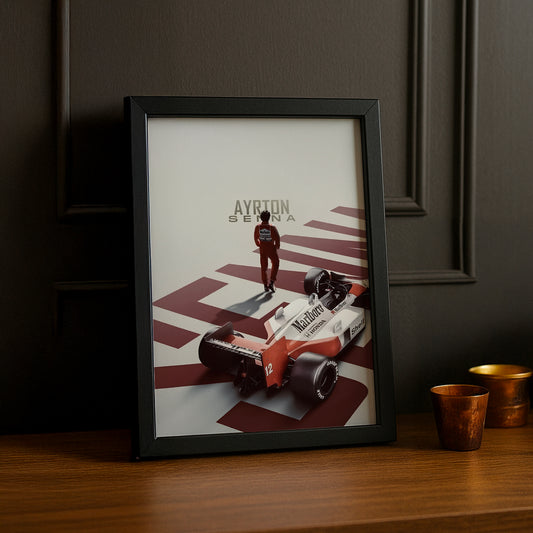 Poster encadrée Formule 1 - Ayrton Senna