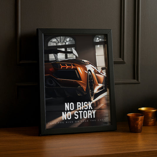 Cadre photo Motivation - No Risk No Story