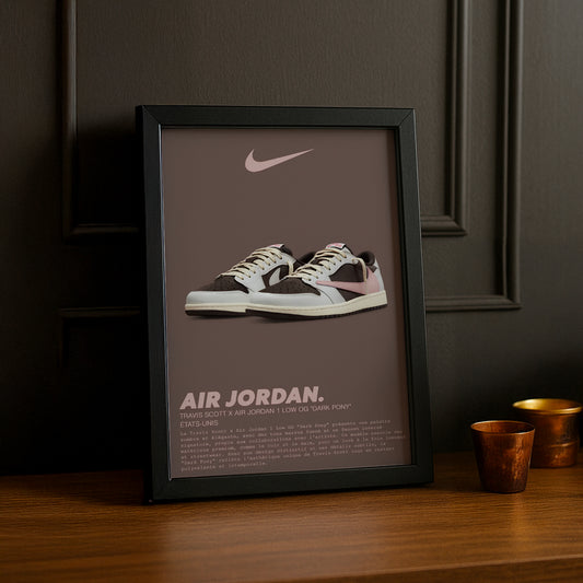 Travis Scott x Air Jordan 1 Low OG Dark Pony Fotorahmen 