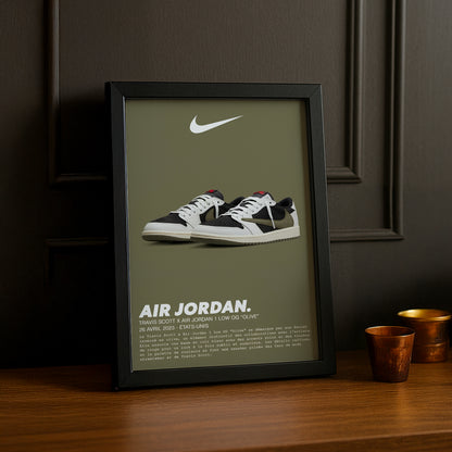 Cadre photo Travis Scott x Air Jordan 1 Low OG Olive