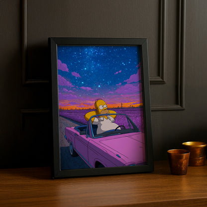 Cadre Photo Les Simpsons - Homer Simpson Balade en voiture