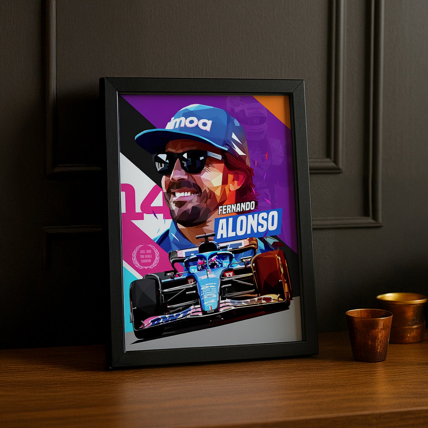 Cadre photo Fernando Alonso Formula 1