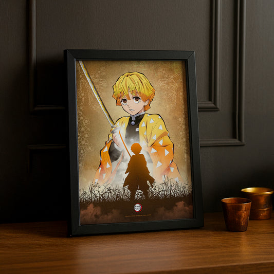 Cadre Photo Demon Slayer - Zenitsu Thunderclap and Flash