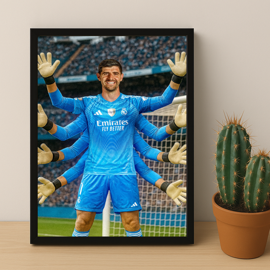 Cadre Photo Thibaut Courtois Real Madrid – Affiche HD Encadrée Papier Premium