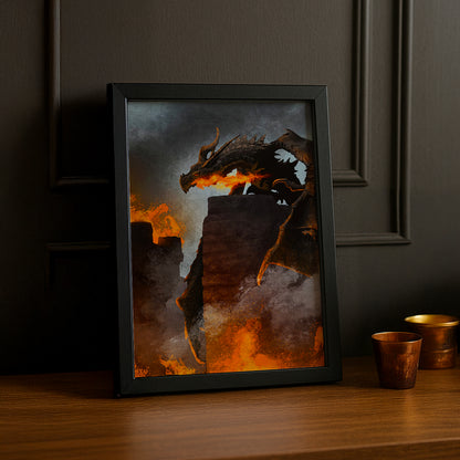 Cadre Photo Skyrim - Alduin Illustration