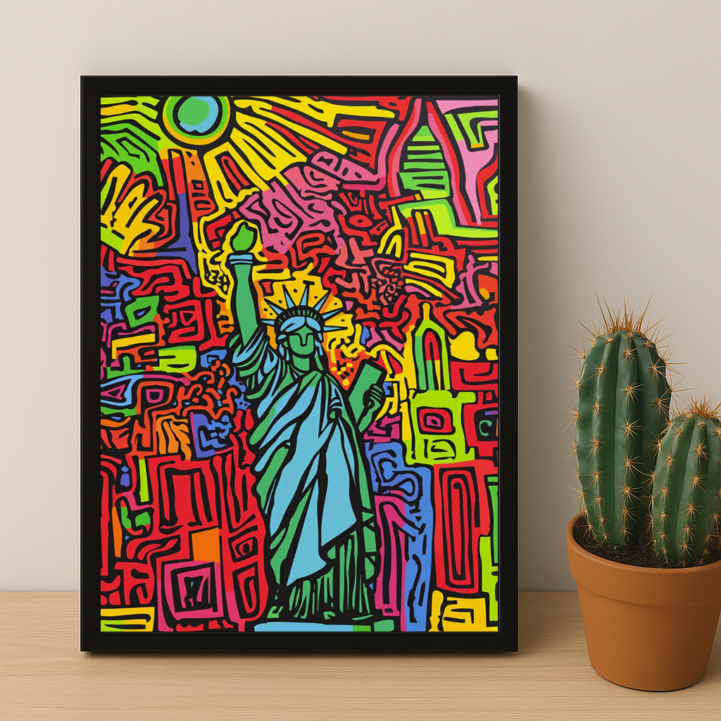 Cadre photo Keith Haring Liberty