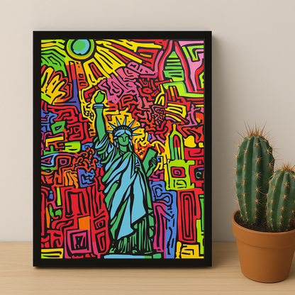 Cadre photo Keith Haring Liberty