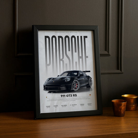 Cadre photo Porsche GT3 RS 911 noir