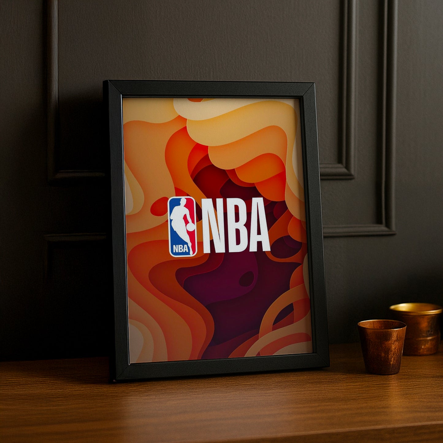 Cadre photo NBA - Logo Orange