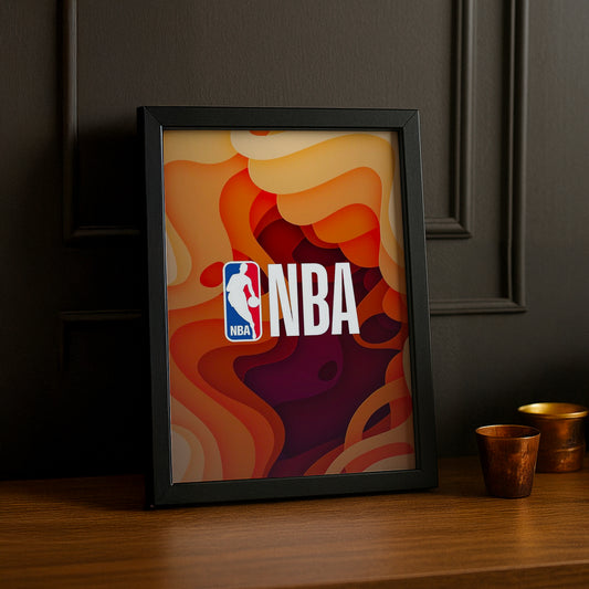 Cadre photo NBA - Logo Orange