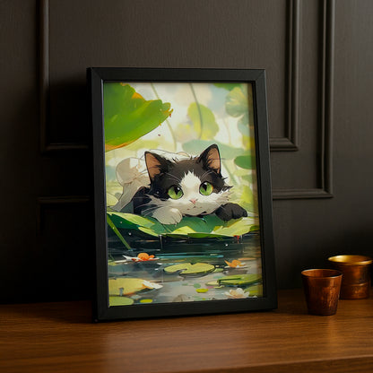 Cadre Photo Chat - Chaton yeux vert