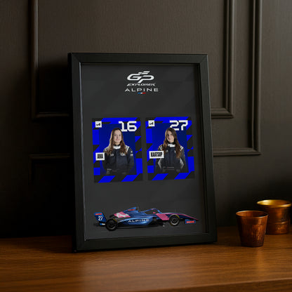 Cadre Photo GP Explorer Ana x Kaatsup x Alpine – Affiche Encadrée Édition Limitée