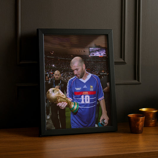 Poster encadrée France Football - Zidane Coupe du Monde 98