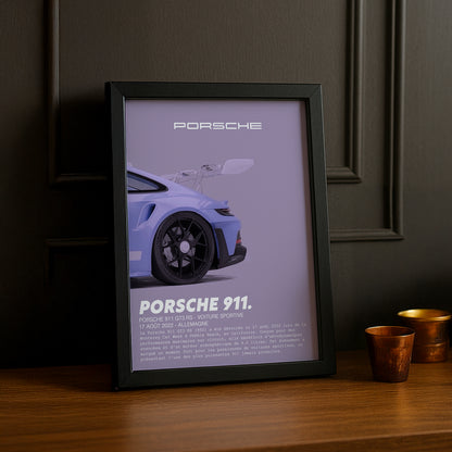 Cadre photo Porsche 911 GT3 RS Lavander