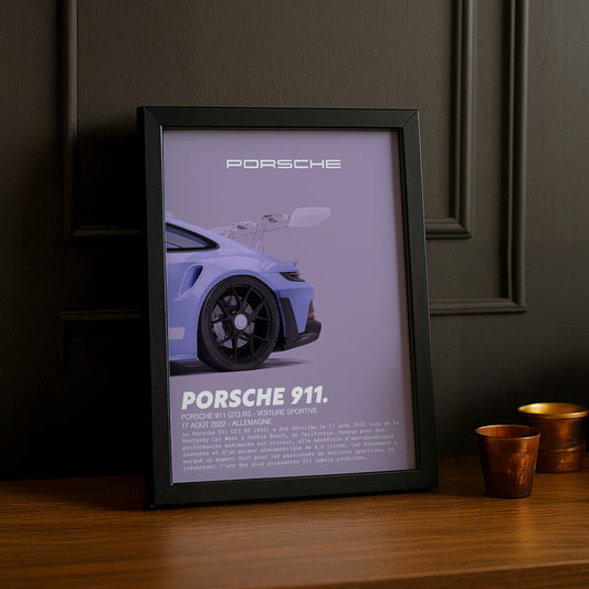 Cadre photo Porsche 911 GT3 RS Lavander