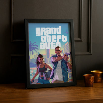 Poster Grand Theft Auto VI - Jason et Lucia
