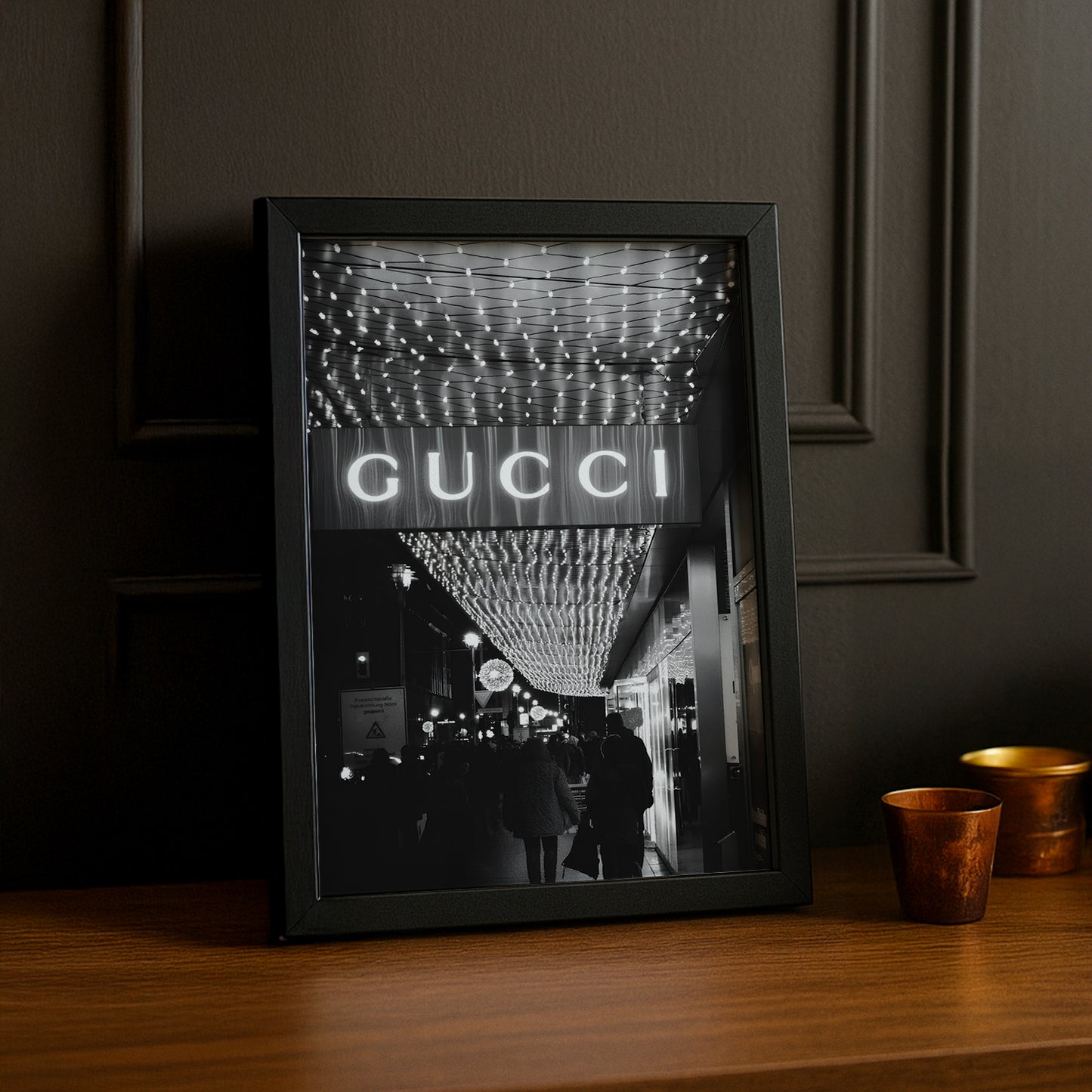 Poster encadré Gucci devanture magasin