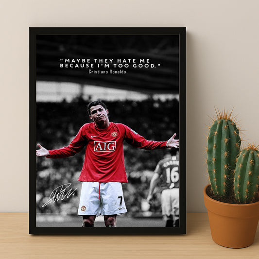 Cadre photo Motivation - Cristiano Ronaldo Citation