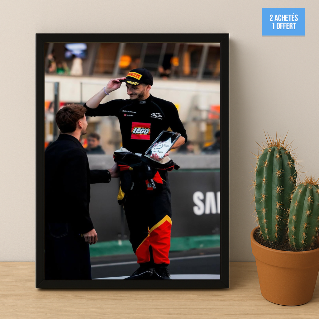 Poster encadrée GP Explorer - Maxime Biaggi Podium