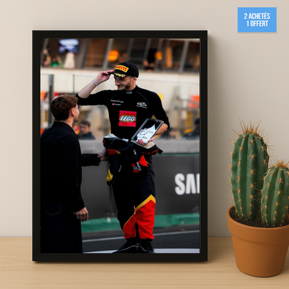 Poster encadrée GP Explorer - Maxime Biaggi Podium