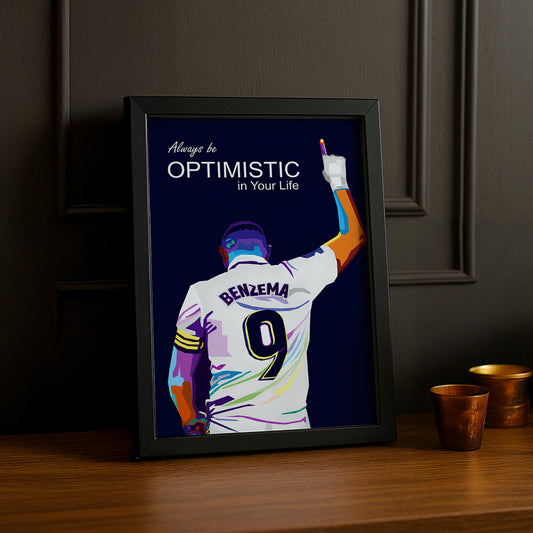 Cadre Photo Karim Benzema Real Madrid – Affiche HD Encadrée Papier Premium