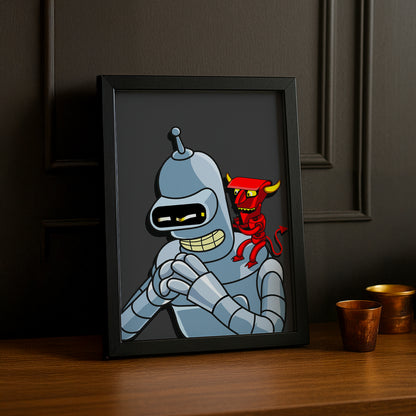 Cadre Photo Futurama - Bender Diable
