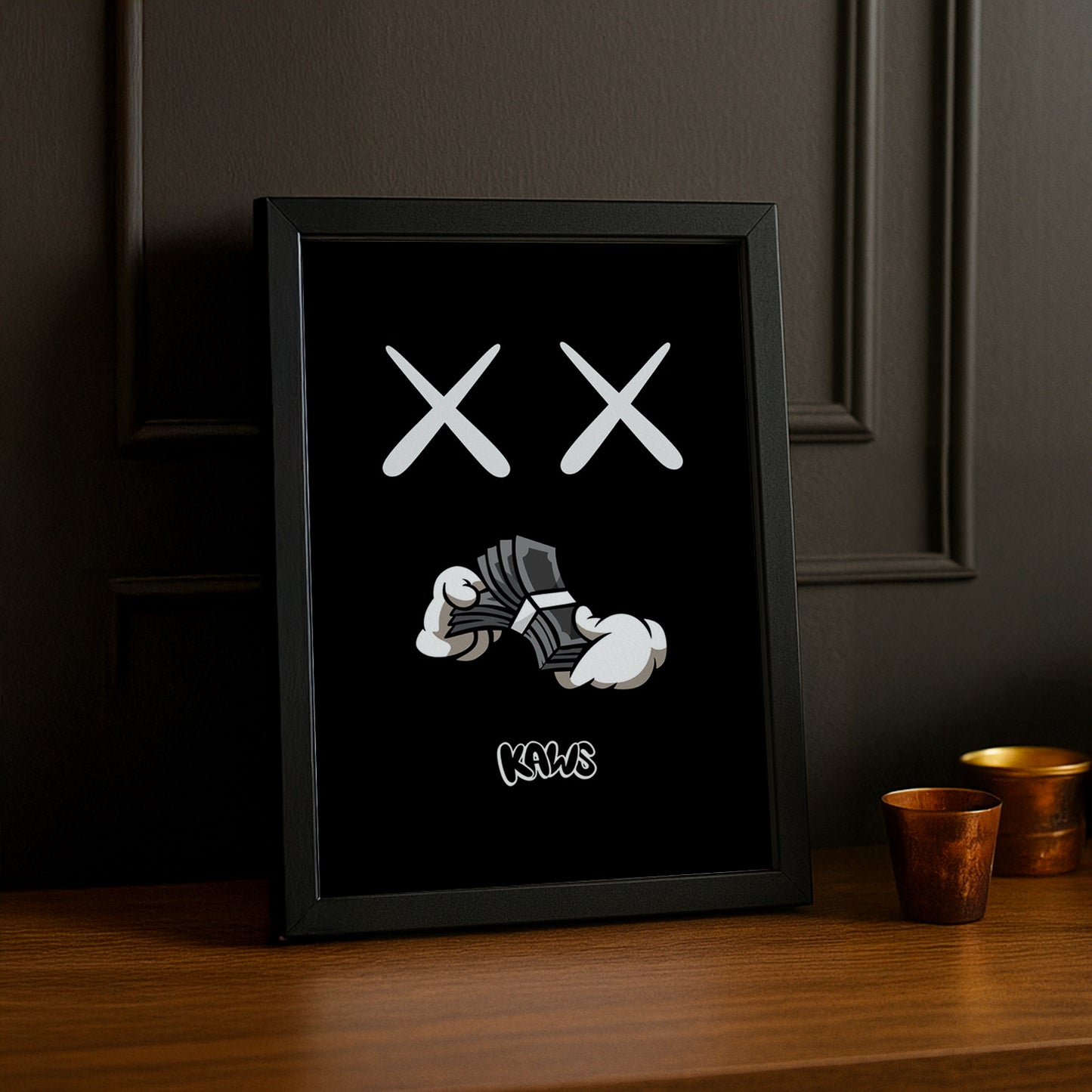 Cadre photo Kaws Dollars