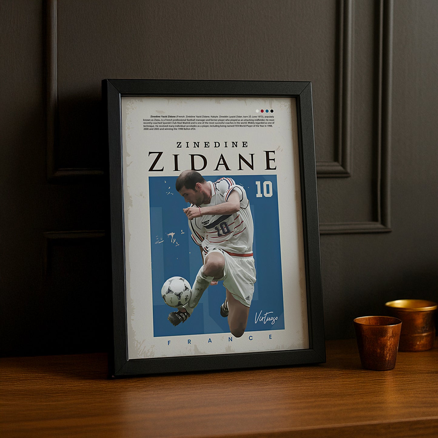 Cadre photo de Zinédine Zidane