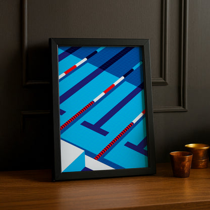 Cadre Photo Natation - Piscine