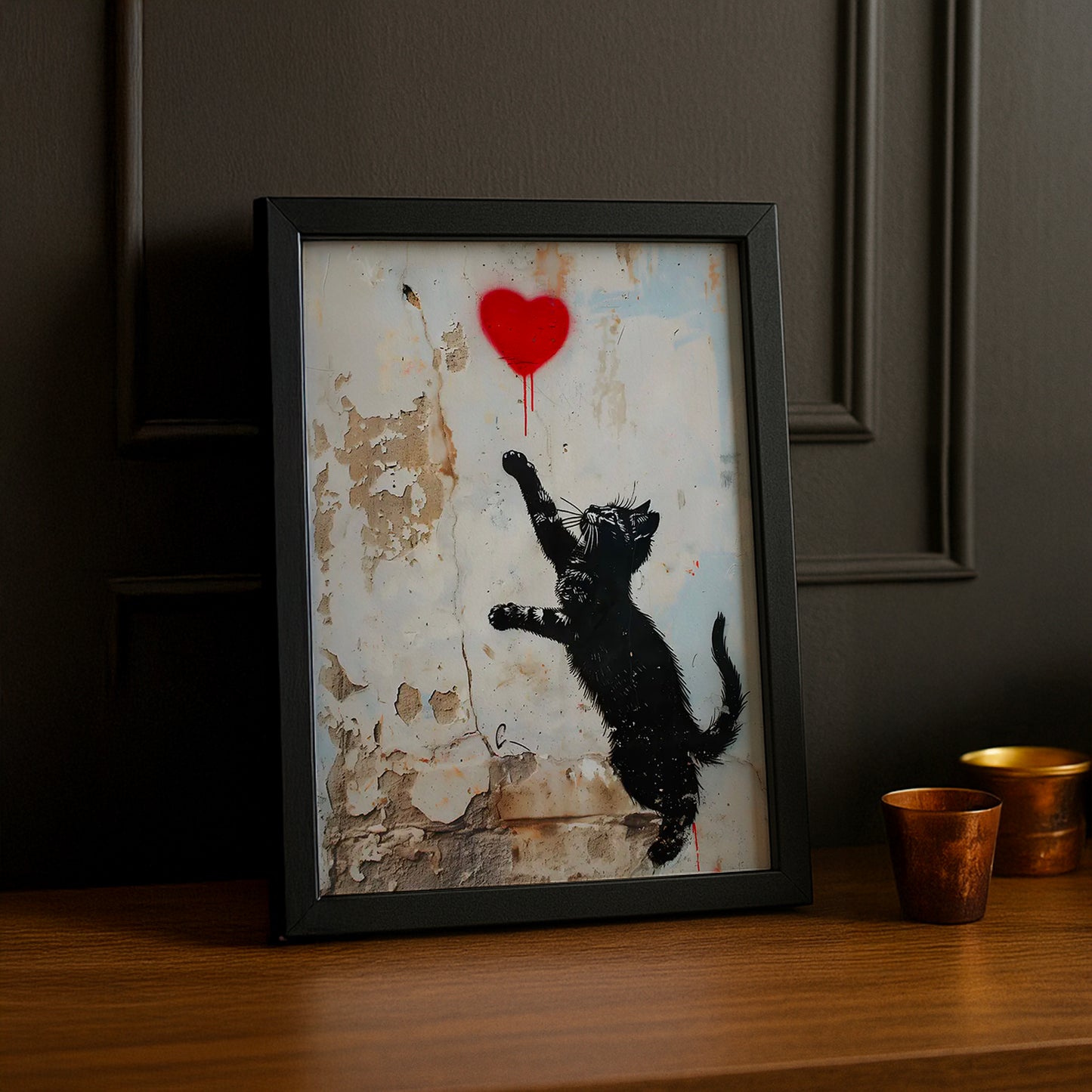 Cadre Photo Chat - Banksy