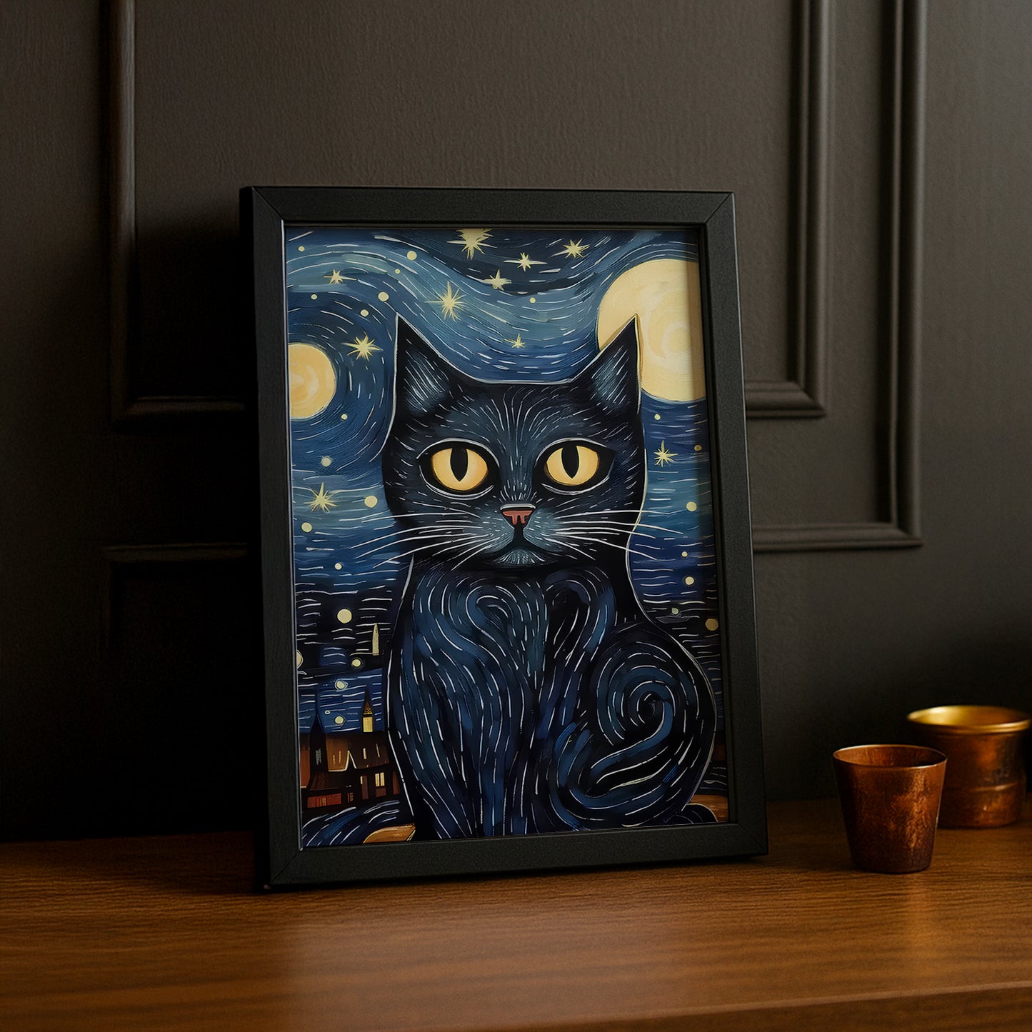 Cadre photo Chat by Night