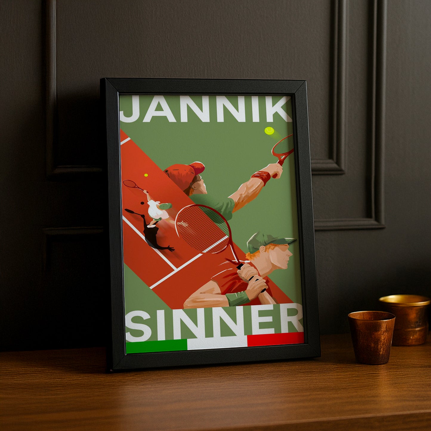 Poster Photo Tennis - Jannik Sinner Illustration