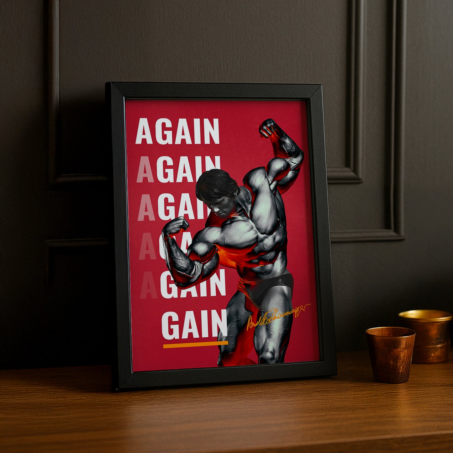 Poster Photo Musculation - Again Arnold