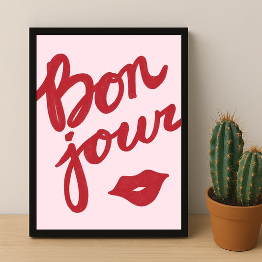Cadre photo Citation - Bonjour