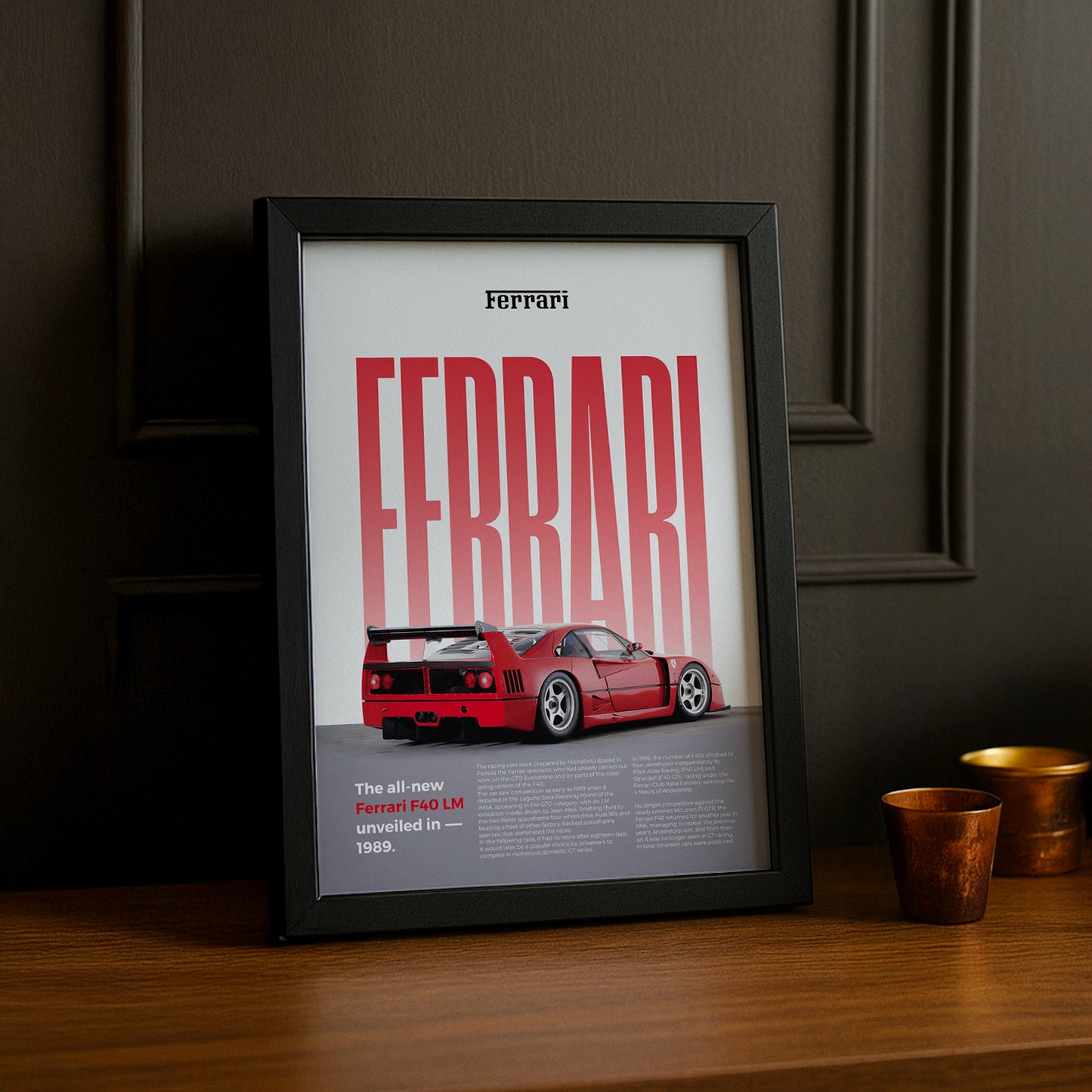 Poster Voitures - Ferrari F40 LM