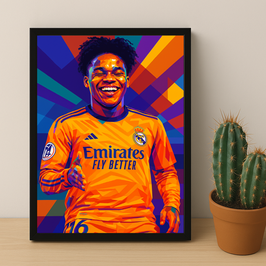 Cadre Photo Endrick Real Madrid – Affiche HD Encadrée Papier Premium
