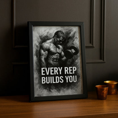 Cadre Photo Musculation - Every Rep Builds You