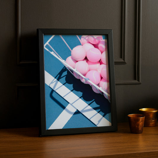 Cadre photo Tennis - Balle de Tennis Rose