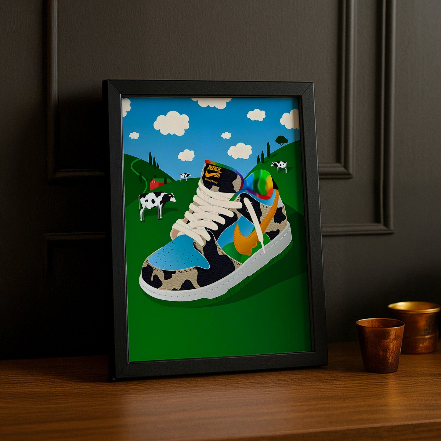 Cadre photo Nike SB Dunk Ben & Jerry's illustration