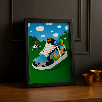 Cadre photo Nike SB Dunk Ben & Jerry's illustration