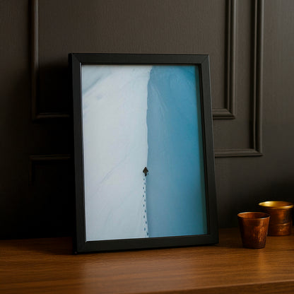 Cadre Photo Naturel - Empreinte dans la neige