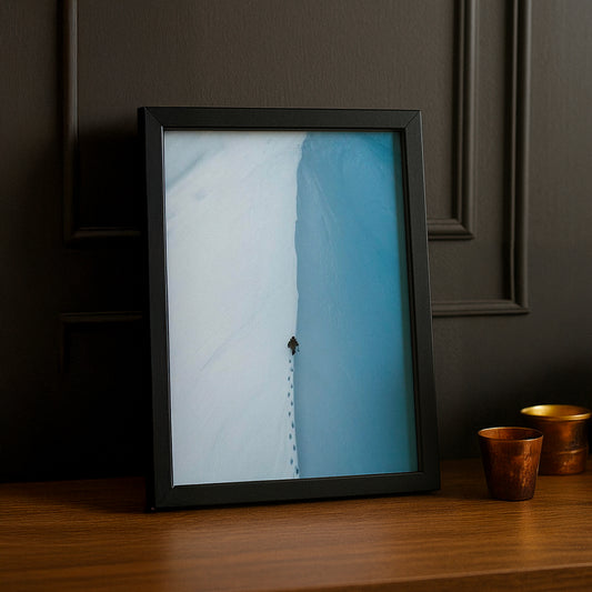 Cadre Photo Naturel - Empreinte dans la neige