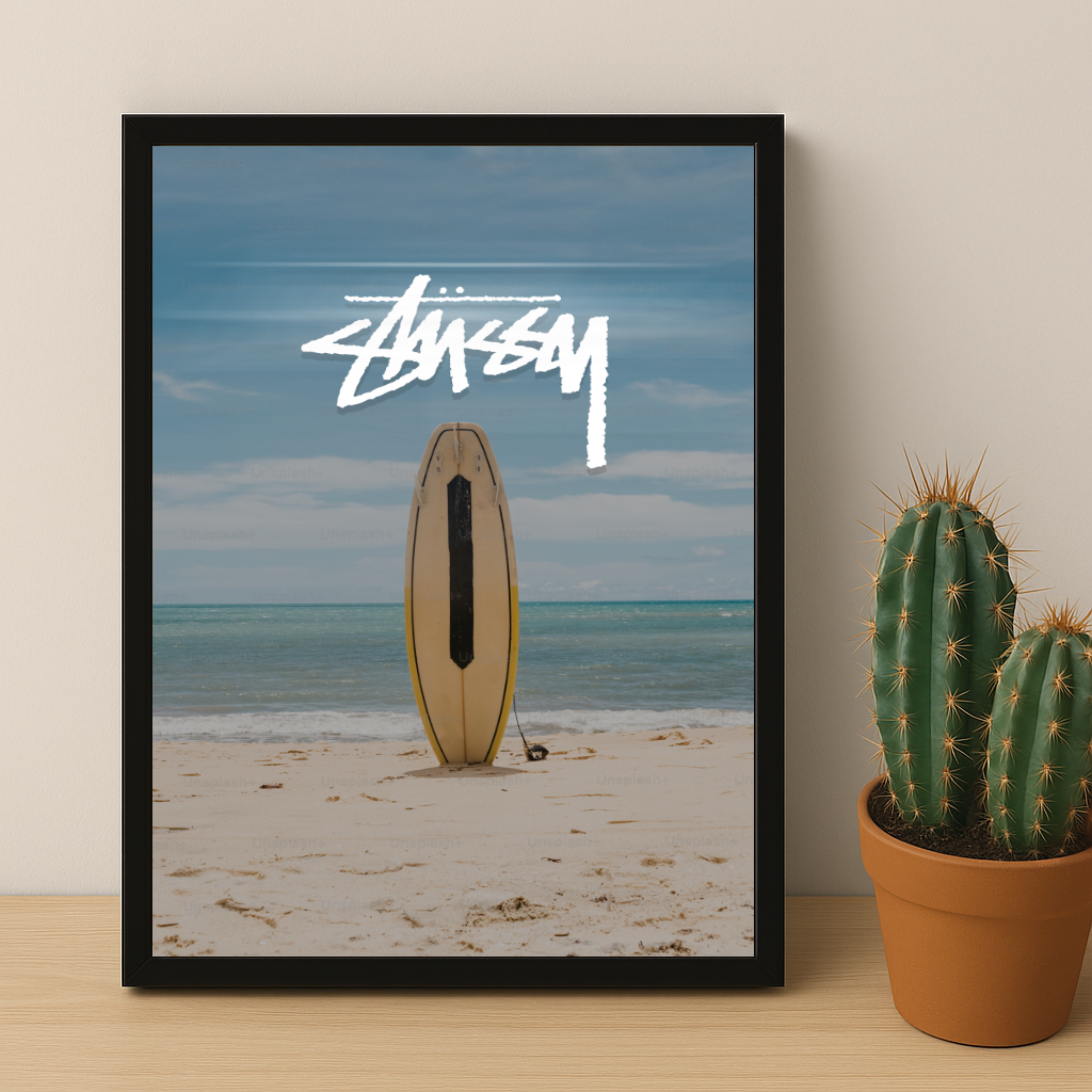 Cadre photo Stüssy - Planche de Surf