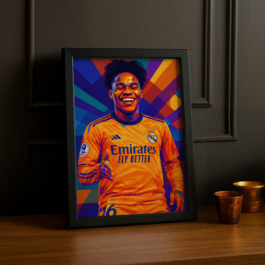 Cadre Photo Endrick Real Madrid – Affiche HD Encadrée Papier Premium