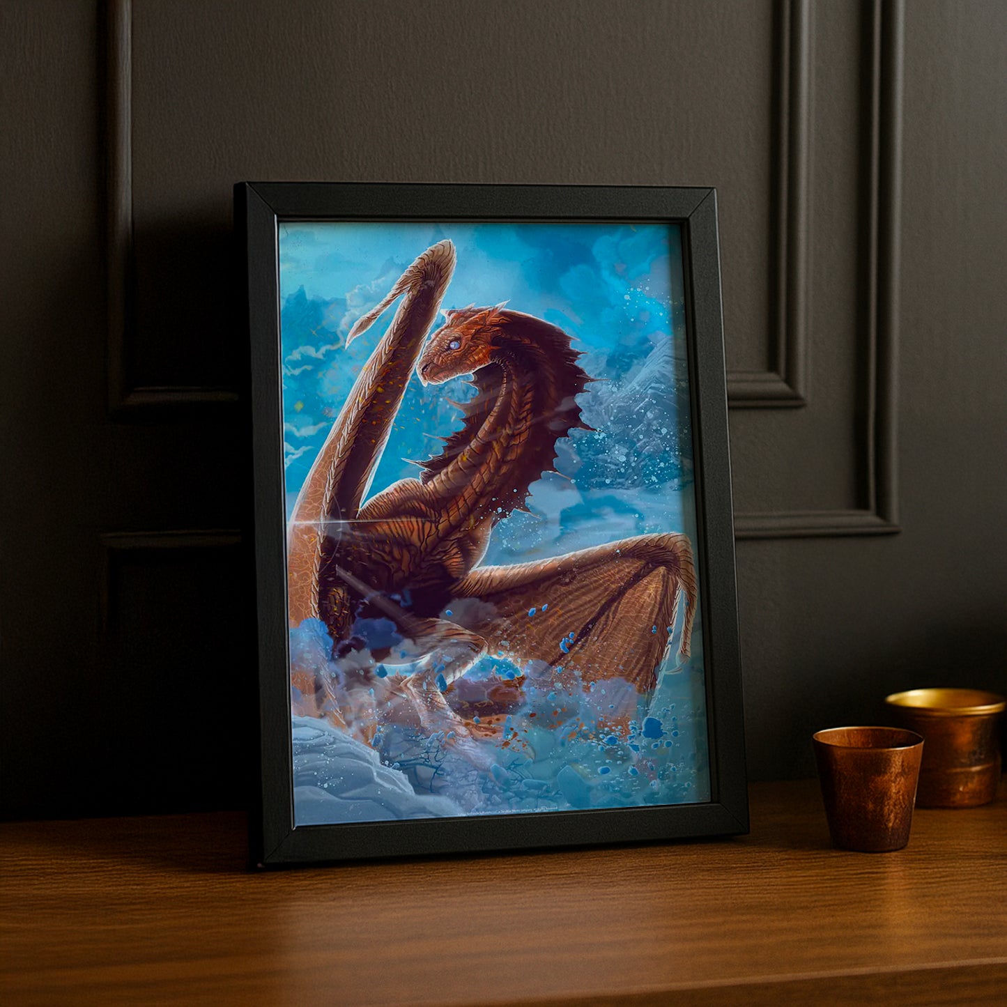 Cadre Photo Skyrim - Twin Dragon Left