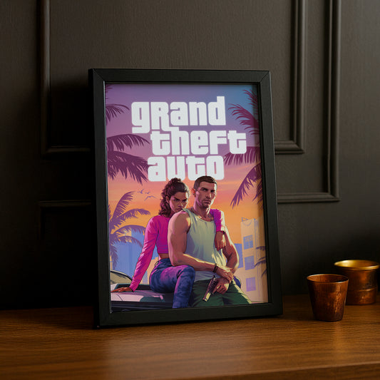 Poster Grand Theft Auto VI - Jason & Lucia