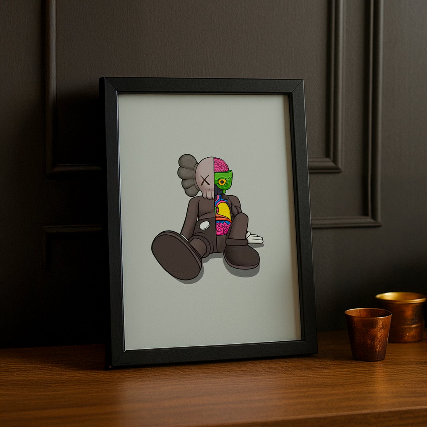 Poster Kaws moitié