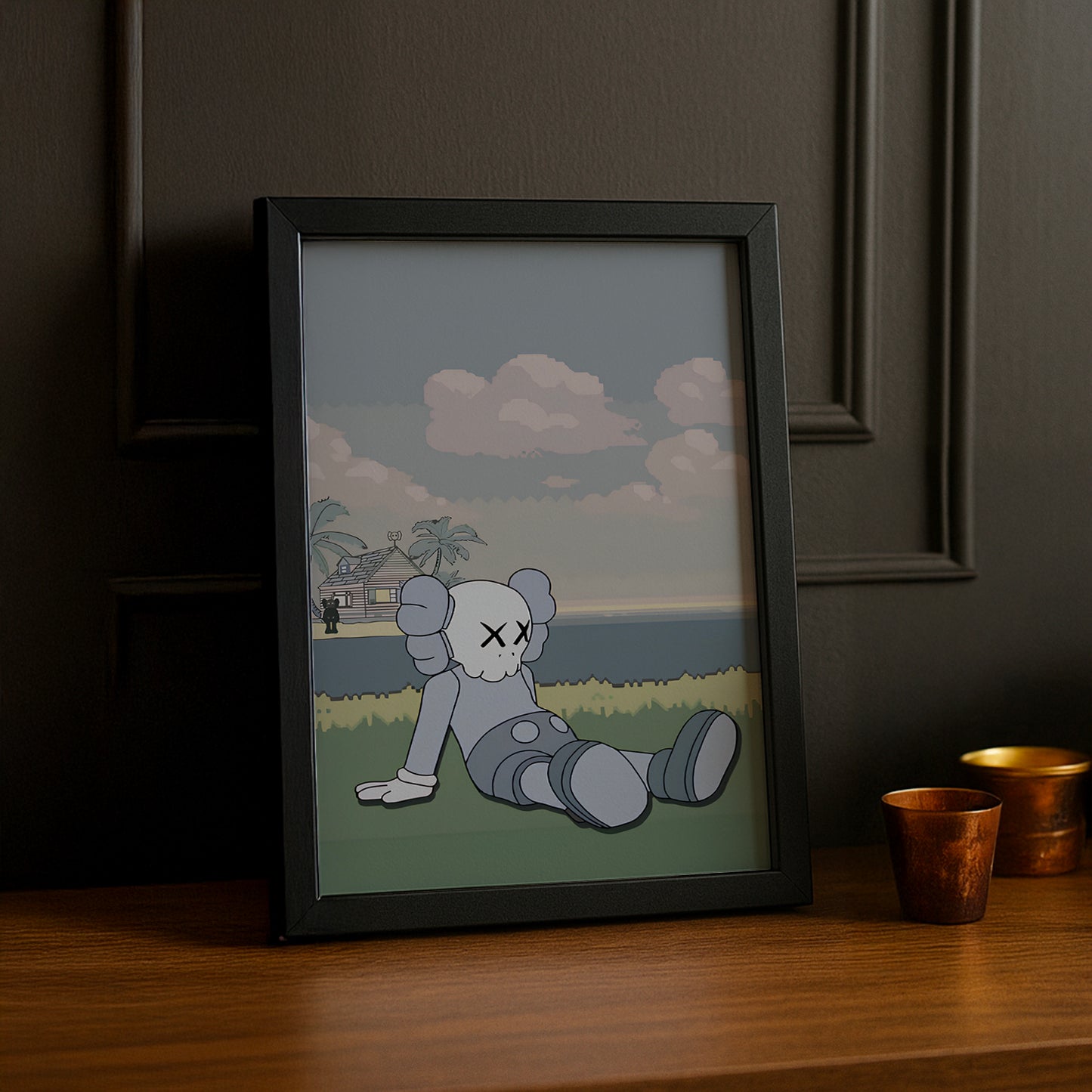 Cadre photo Kaws - Savane