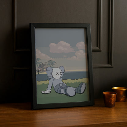 Cadre photo Kaws - Savane